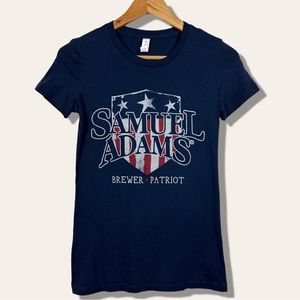 Samuel Adams Brewer Patriot Beer Graphic Stretchy Short Sleeve Baby Tee Shirt